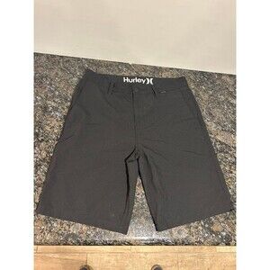 Hurley Black Flat Front Shorts Mens 30 Athletic EUC 9 in Inseam